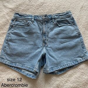 Abercrombie & Fitch Blue Jean Shorts Relaxed Fit